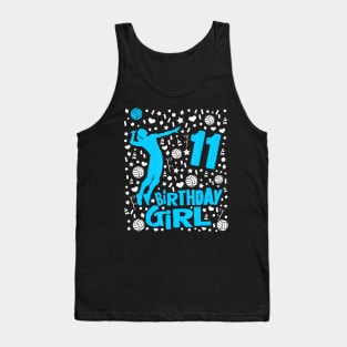 Girls Volleyball 11Th Birthday 11 Year Old Player Tank Top